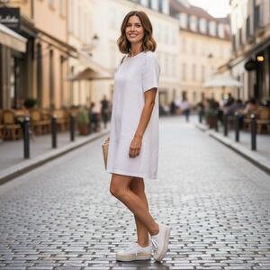Superga 2790 White Canvas Pastel Rainbow Platform Sneakers Womens 39.5 EU 8.5 US